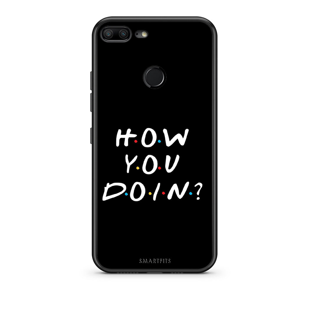 Honor 9 Lite How You Doin θήκη από τη Smartfits με σχέδιο στο πίσω μέρος και μαύρο περίβλημα | Smartphone case with colorful back and black bezels by Smartfits