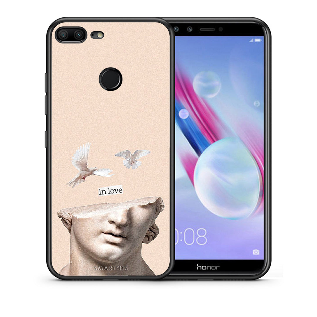 Θήκη Honor 9 Lite In Love από τη Smartfits με σχέδιο στο πίσω μέρος και μαύρο περίβλημα | Honor 9 Lite In Love case with colorful back and black bezels