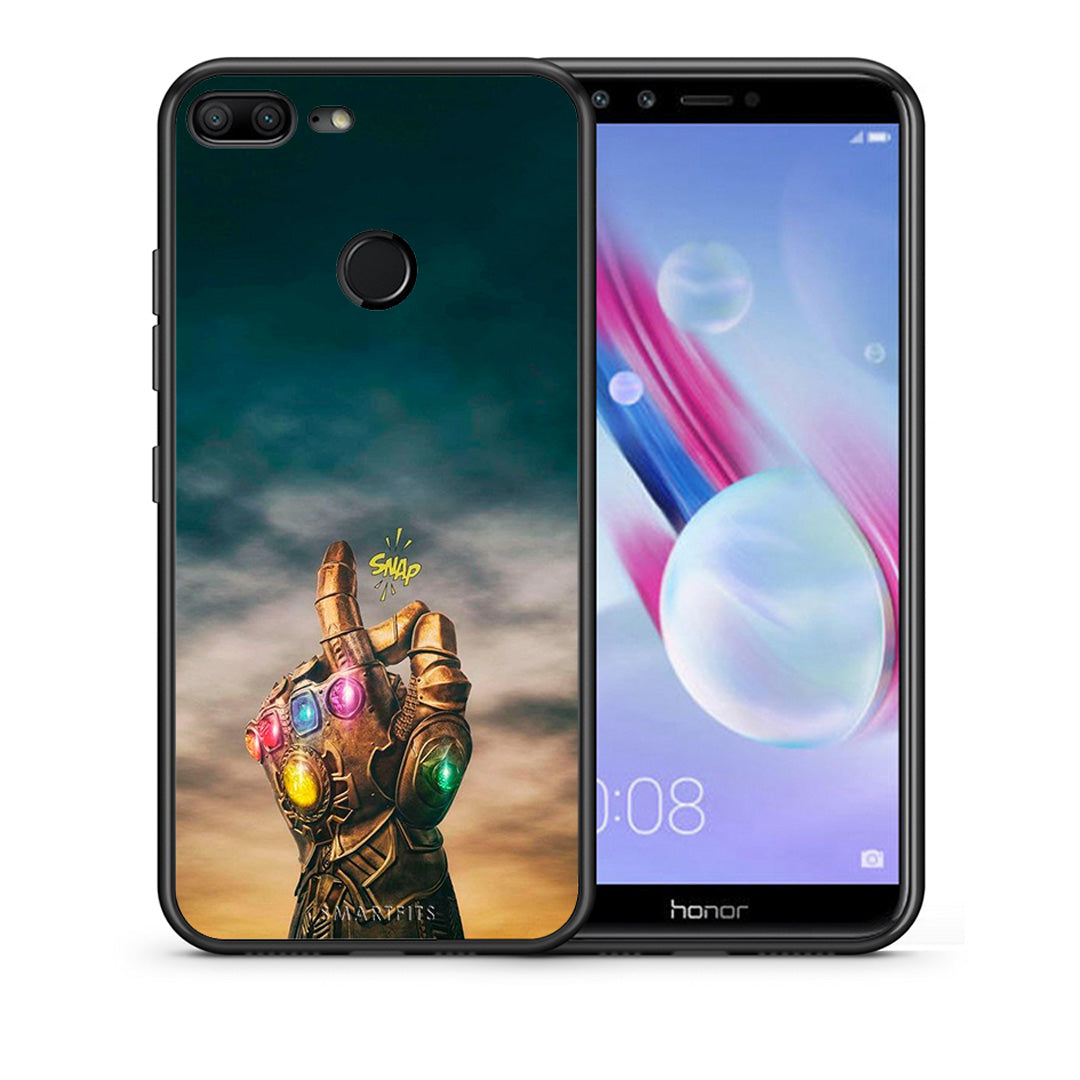 Θήκη Honor 9 Lite Infinity Snap από τη Smartfits με σχέδιο στο πίσω μέρος και μαύρο περίβλημα | Honor 9 Lite Infinity Snap case with colorful back and black bezels