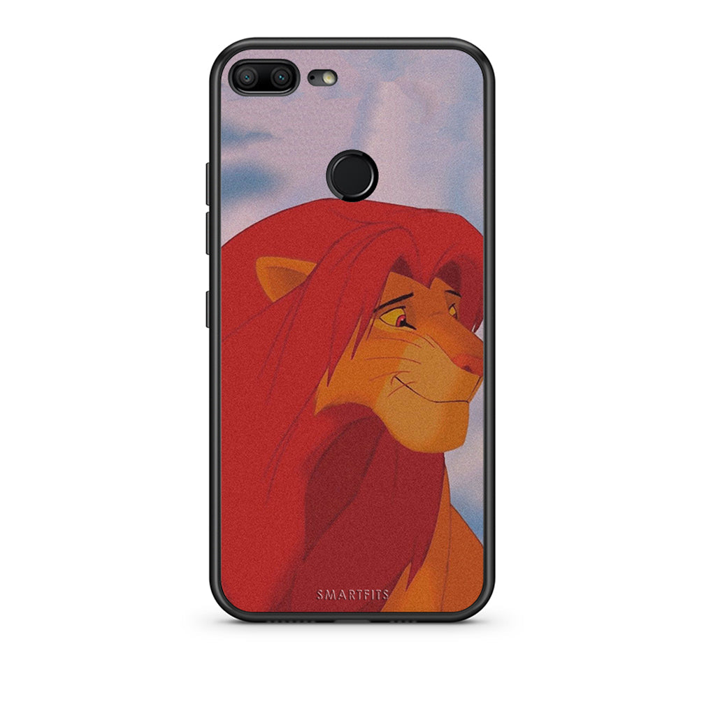 Honor 9 Lite Lion Love 1 Θήκη Αγίου Βαλεντίνου από τη Smartfits με σχέδιο στο πίσω μέρος και μαύρο περίβλημα | Smartphone case with colorful back and black bezels by Smartfits