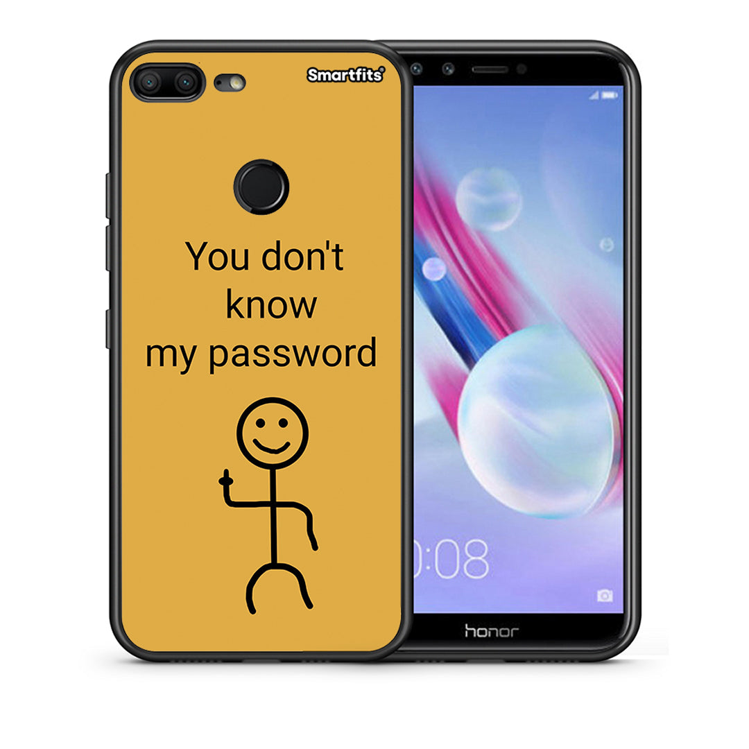Θήκη Honor 9 Lite My Password από τη Smartfits με σχέδιο στο πίσω μέρος και μαύρο περίβλημα | Honor 9 Lite My Password case with colorful back and black bezels