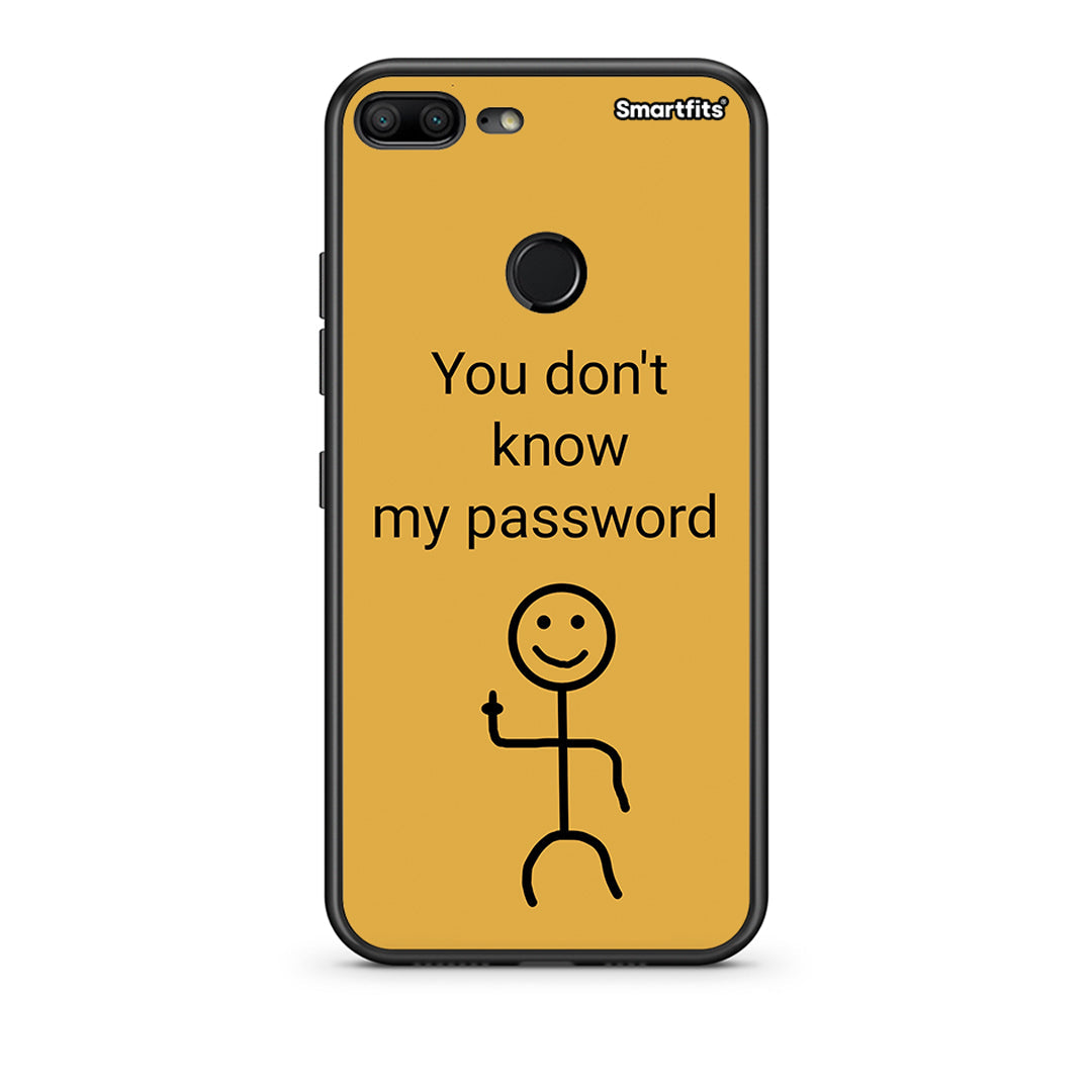 Honor 9 Lite My Password Θήκη από τη Smartfits με σχέδιο στο πίσω μέρος και μαύρο περίβλημα | Smartphone case with colorful back and black bezels by Smartfits
