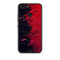 Thumbnail for Honor 9 Lite Red Paint Θήκη Αγίου Βαλεντίνου από τη Smartfits με σχέδιο στο πίσω μέρος και μαύρο περίβλημα | Smartphone case with colorful back and black bezels by Smartfits