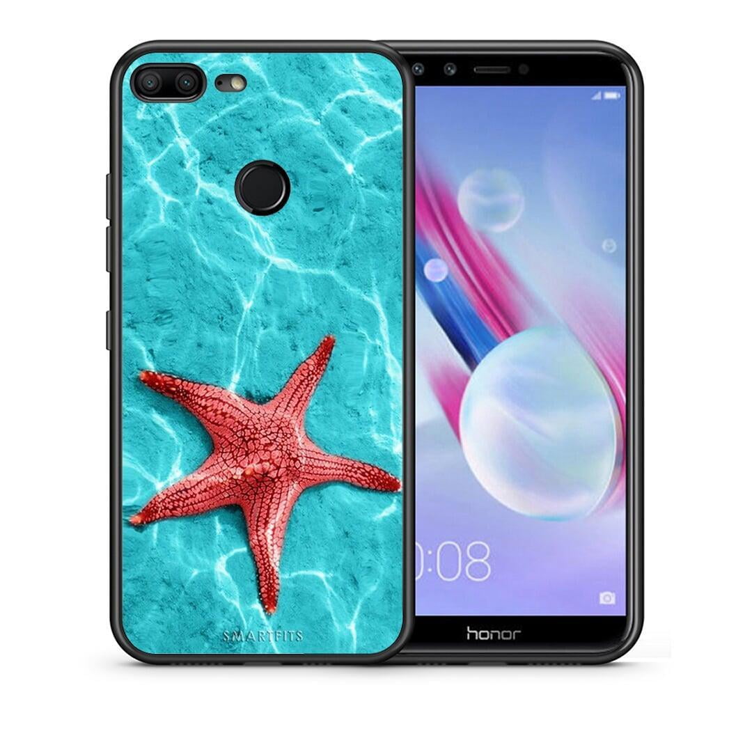 Θήκη Honor 9 Lite Red Starfish από τη Smartfits με σχέδιο στο πίσω μέρος και μαύρο περίβλημα | Honor 9 Lite Red Starfish case with colorful back and black bezels
