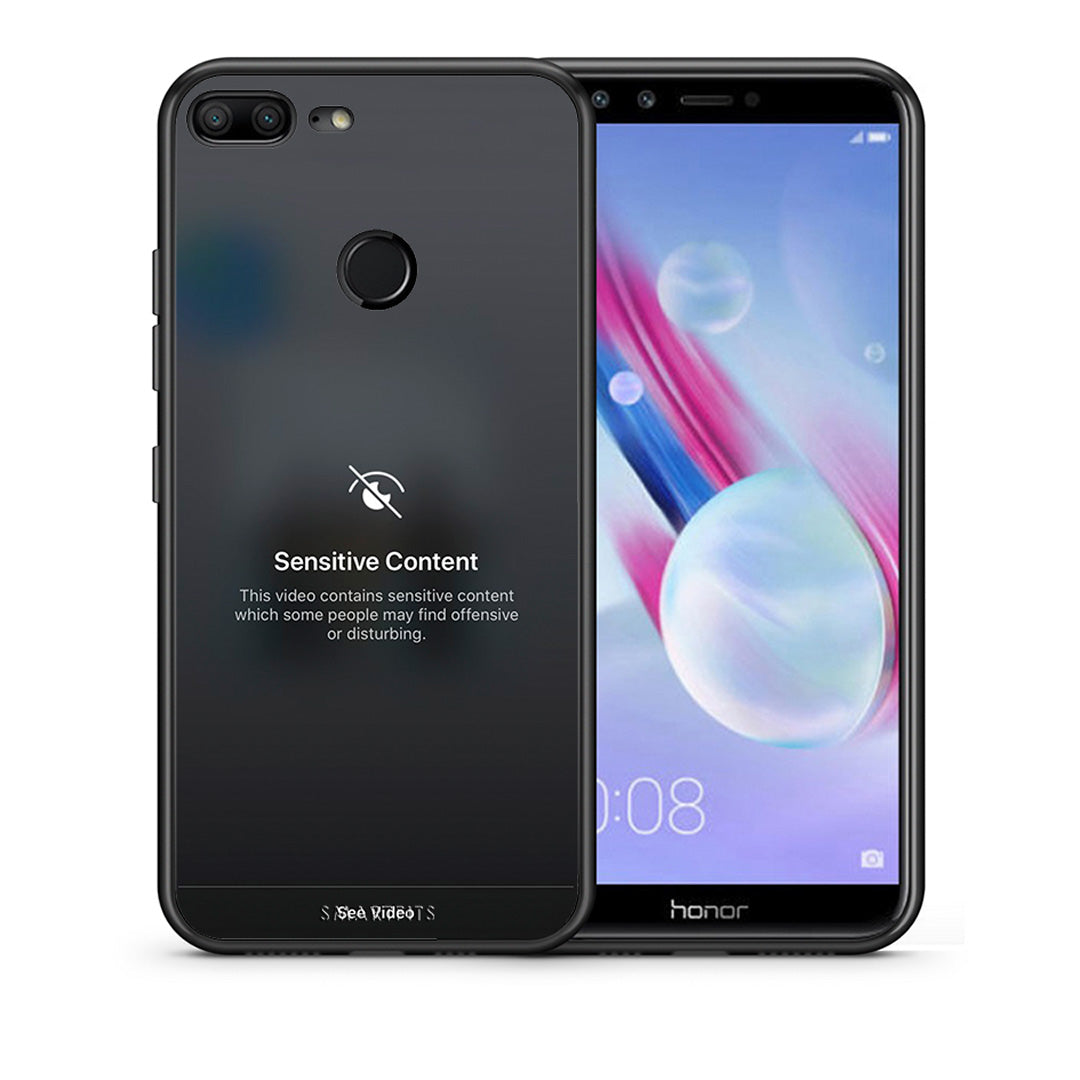 Θήκη Honor 9 Lite Sensitive Content από τη Smartfits με σχέδιο στο πίσω μέρος και μαύρο περίβλημα | Honor 9 Lite Sensitive Content case with colorful back and black bezels