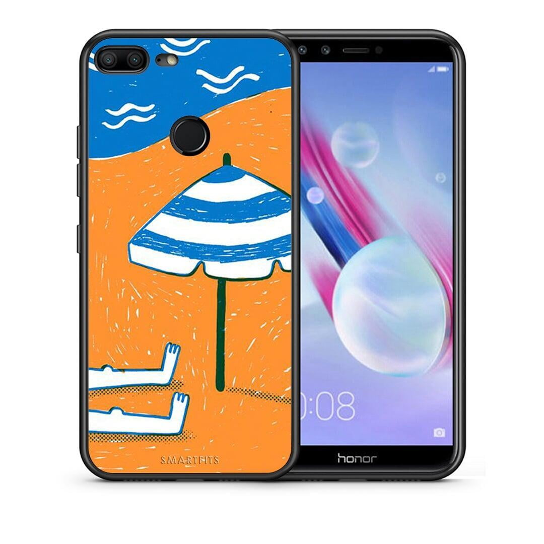 Θήκη Honor 9 Lite Summering από τη Smartfits με σχέδιο στο πίσω μέρος και μαύρο περίβλημα | Honor 9 Lite Summering case with colorful back and black bezels