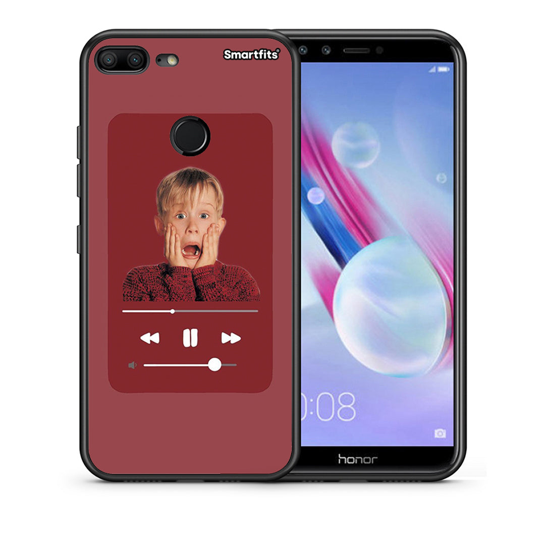 Θήκη Honor 9 Lite Xmas Alone Music από τη Smartfits με σχέδιο στο πίσω μέρος και μαύρο περίβλημα | Honor 9 Lite Xmas Alone Music case with colorful back and black bezels