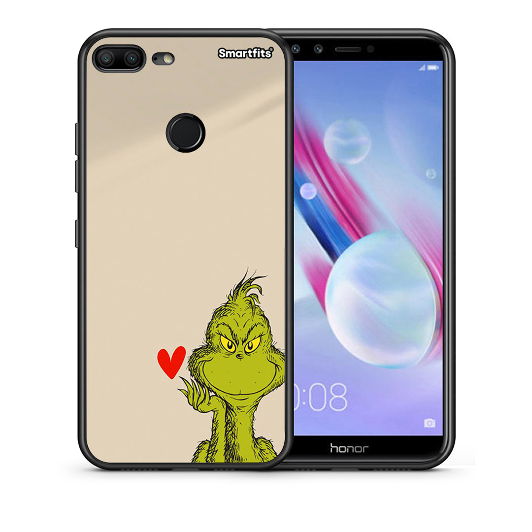 Θήκη Honor 9 Lite Xmas Grinch από τη Smartfits με σχέδιο στο πίσω μέρος και μαύρο περίβλημα | Honor 9 Lite Xmas Grinch case with colorful back and black bezels