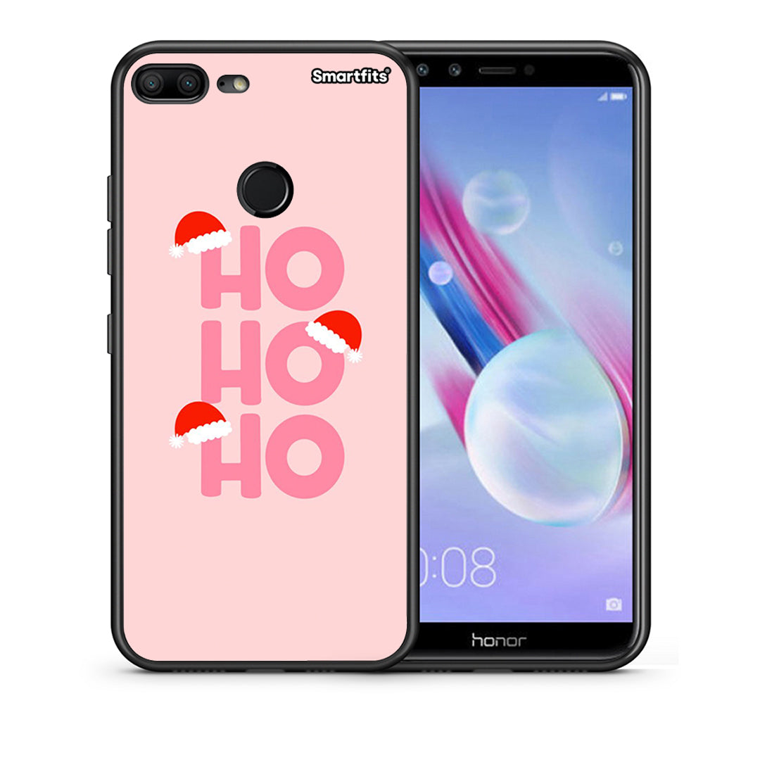 Θήκη Honor 9 Lite Xmas Ho Ho Ho από τη Smartfits με σχέδιο στο πίσω μέρος και μαύρο περίβλημα | Honor 9 Lite Xmas Ho Ho Ho case with colorful back and black bezels