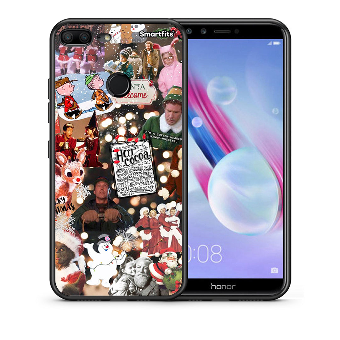 Θήκη Honor 9 Lite Xmas Movies από τη Smartfits με σχέδιο στο πίσω μέρος και μαύρο περίβλημα | Honor 9 Lite Xmas Movies case with colorful back and black bezels