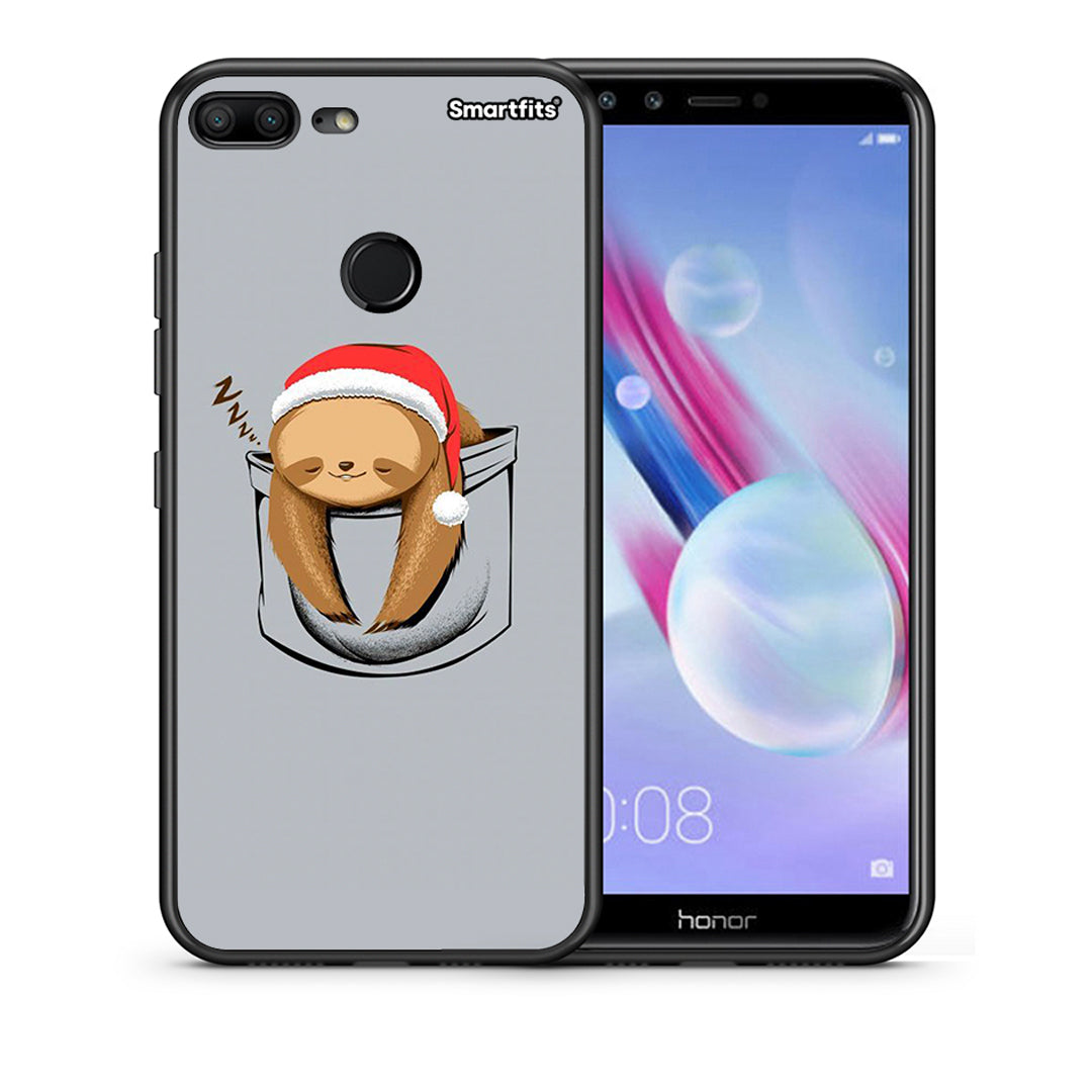 Θήκη Honor 9 Lite Xmas Zzzz από τη Smartfits με σχέδιο στο πίσω μέρος και μαύρο περίβλημα | Honor 9 Lite Xmas Zzzz case with colorful back and black bezels