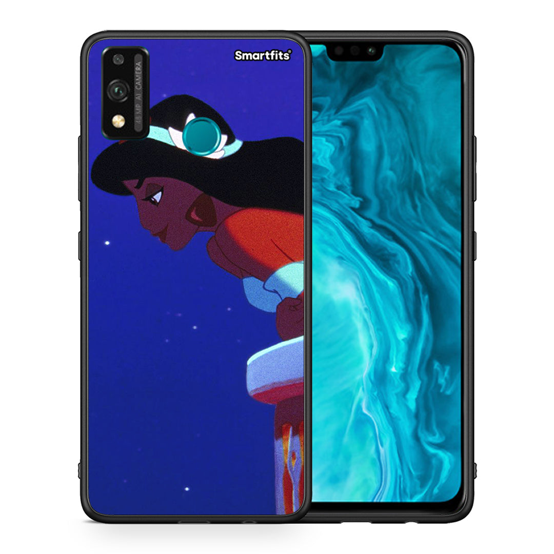 Θήκη Honor 9X Lite Alladin And Jasmine Love 2 από τη Smartfits με σχέδιο στο πίσω μέρος και μαύρο περίβλημα | Honor 9X Lite Alladin And Jasmine Love 2 case with colorful back and black bezels