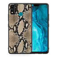 Thumbnail for Θήκη Honor 9X Lite Fashion Snake Animal από τη Smartfits με σχέδιο στο πίσω μέρος και μαύρο περίβλημα | Honor 9X Lite Fashion Snake Animal case with colorful back and black bezels