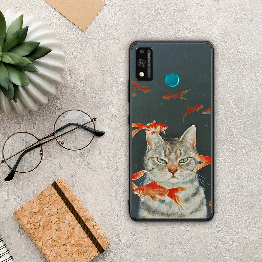 Cat Goldfish - Honor 9x Lite case