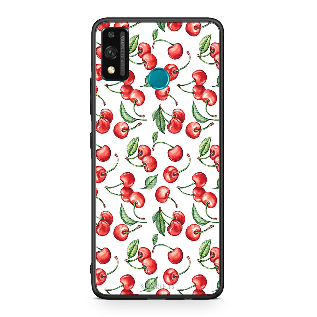 Honor 9X Lite Cherry Summer θήκη από τη Smartfits με σχέδιο στο πίσω μέρος και μαύρο περίβλημα | Smartphone case with colorful back and black bezels by Smartfits