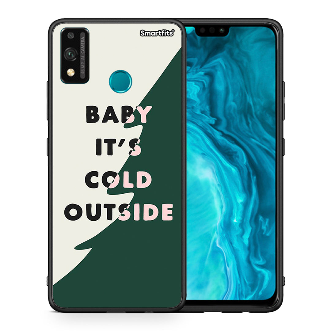 Θήκη Honor 9X Lite Cold Outside από τη Smartfits με σχέδιο στο πίσω μέρος και μαύρο περίβλημα | Honor 9X Lite Cold Outside case with colorful back and black bezels