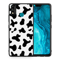 Thumbnail for Θήκη Honor 9X Lite Cow Print από τη Smartfits με σχέδιο στο πίσω μέρος και μαύρο περίβλημα | Honor 9X Lite Cow Print case with colorful back and black bezels