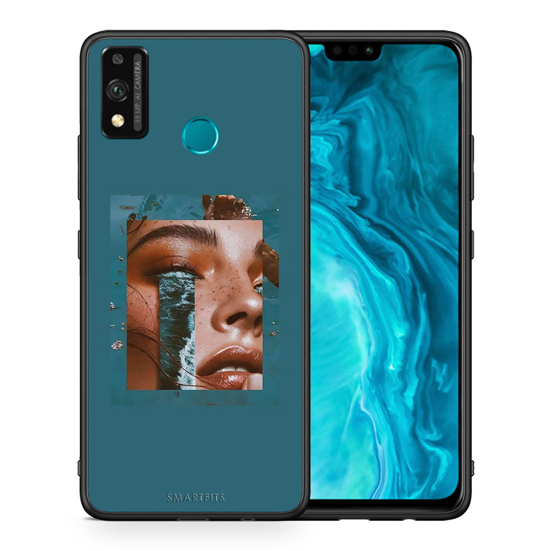 Θήκη Honor 9X Lite Cry An Ocean από τη Smartfits με σχέδιο στο πίσω μέρος και μαύρο περίβλημα | Honor 9X Lite Cry An Ocean case with colorful back and black bezels