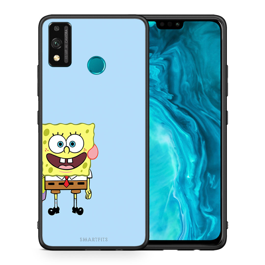 Θήκη Honor 9X Lite Friends Bob από τη Smartfits με σχέδιο στο πίσω μέρος και μαύρο περίβλημα | Honor 9X Lite Friends Bob case with colorful back and black bezels