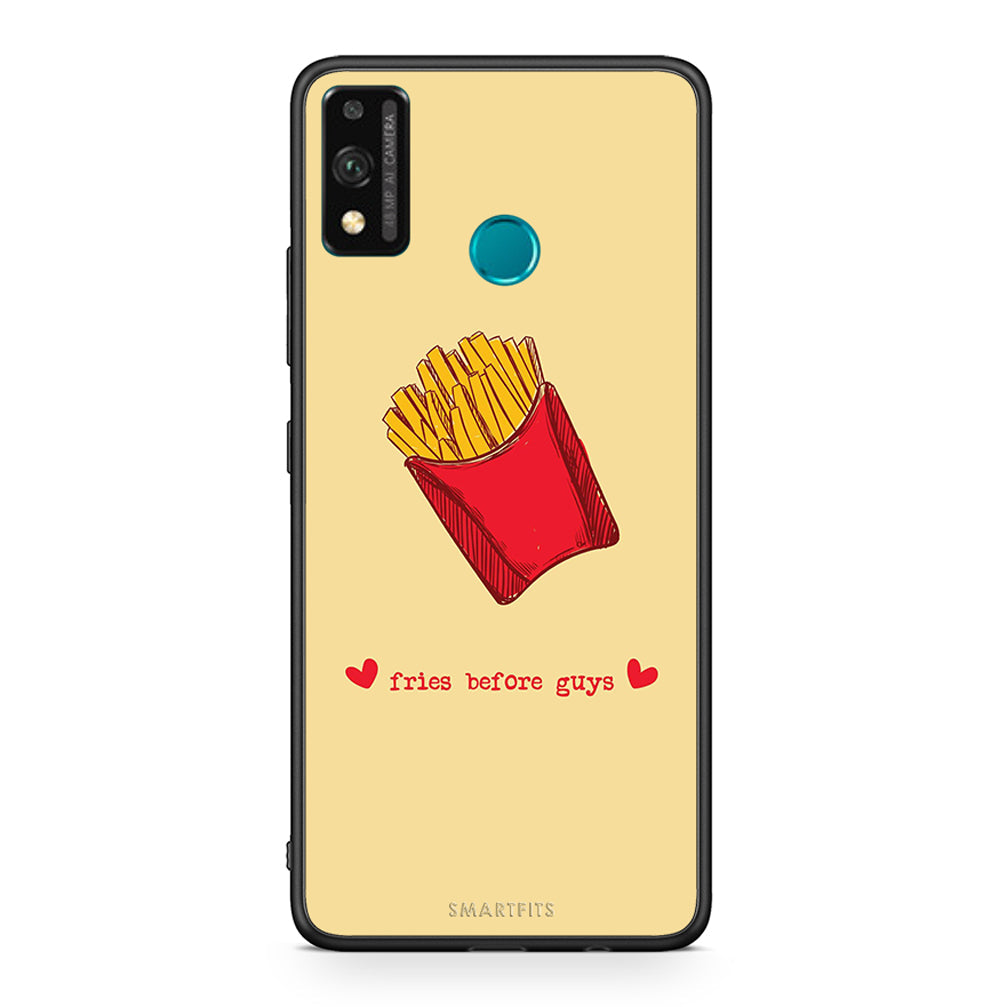 Honor 9X Lite Fries Before Guys Θήκη Αγίου Βαλεντίνου από τη Smartfits με σχέδιο στο πίσω μέρος και μαύρο περίβλημα | Smartphone case with colorful back and black bezels by Smartfits