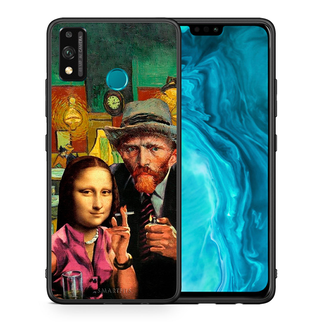 Θήκη Honor 9X Lite Funny Art από τη Smartfits με σχέδιο στο πίσω μέρος και μαύρο περίβλημα | Honor 9X Lite Funny Art case with colorful back and black bezels