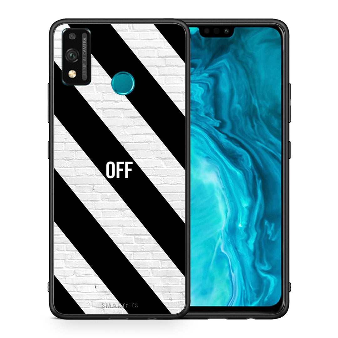 Θήκη Honor 9X Lite Get Off από τη Smartfits με σχέδιο στο πίσω μέρος και μαύρο περίβλημα | Honor 9X Lite Get Off case with colorful back and black bezels