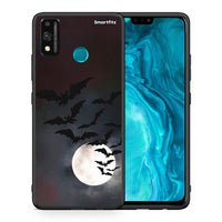 Thumbnail for Θήκη Honor 9X Lite Halloween Bat Night από τη Smartfits με σχέδιο στο πίσω μέρος και μαύρο περίβλημα | Honor 9X Lite Halloween Bat Night case with colorful back and black bezels