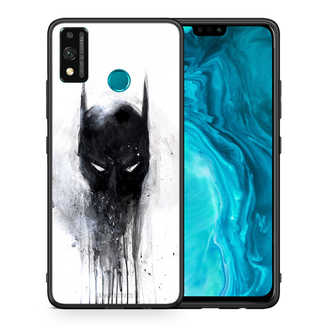 Θήκη Honor 9X Lite Paint Bat Hero από τη Smartfits με σχέδιο στο πίσω μέρος και μαύρο περίβλημα | Honor 9X Lite Paint Bat Hero case with colorful back and black bezels