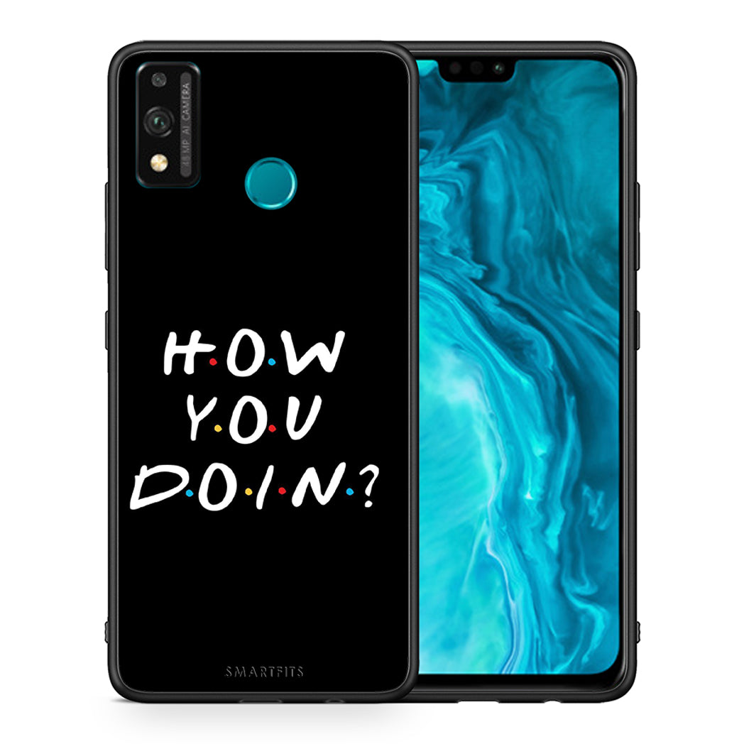 Θήκη Honor 9X Lite How You Doin από τη Smartfits με σχέδιο στο πίσω μέρος και μαύρο περίβλημα | Honor 9X Lite How You Doin case with colorful back and black bezels