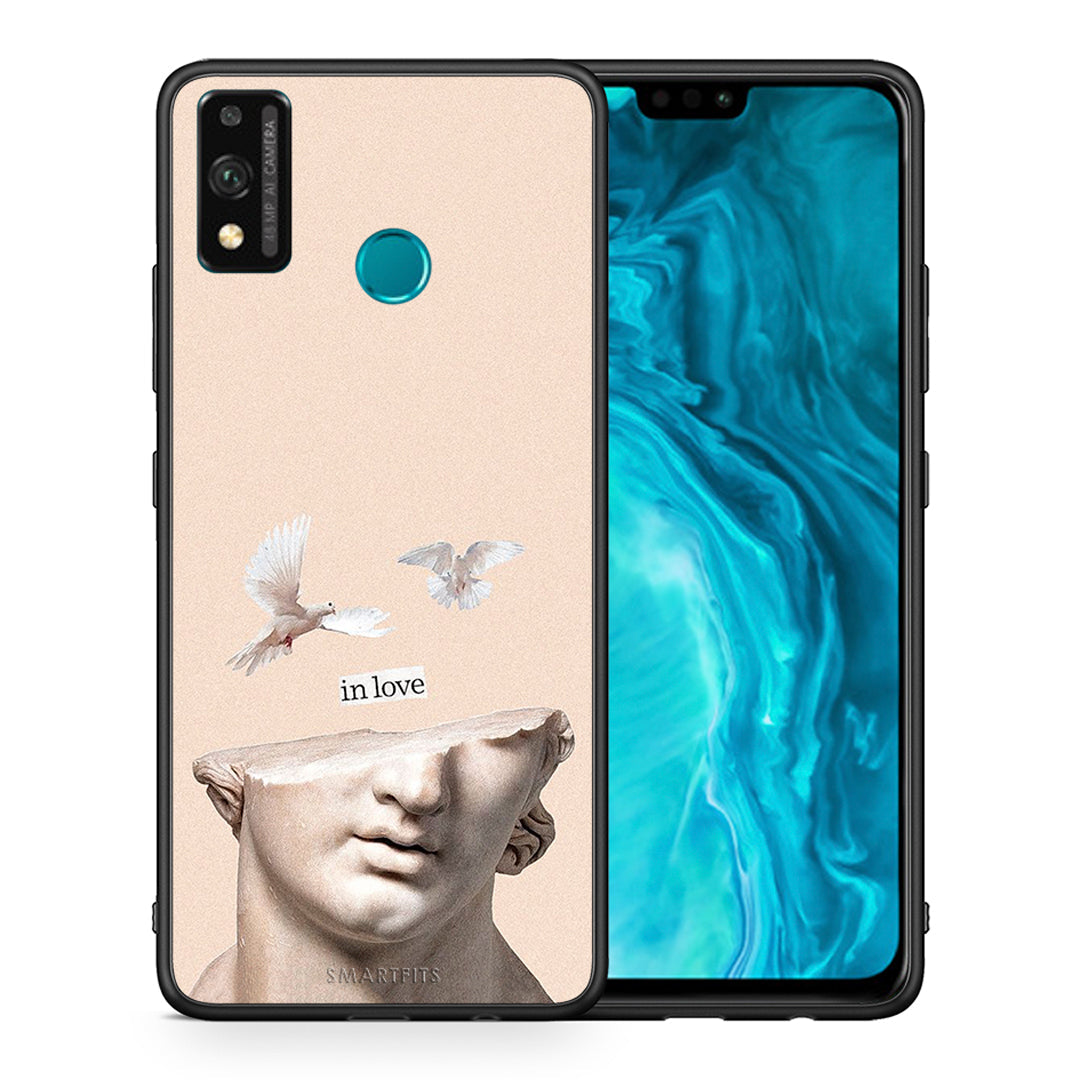 Θήκη Honor 9X Lite In Love από τη Smartfits με σχέδιο στο πίσω μέρος και μαύρο περίβλημα | Honor 9X Lite In Love case with colorful back and black bezels