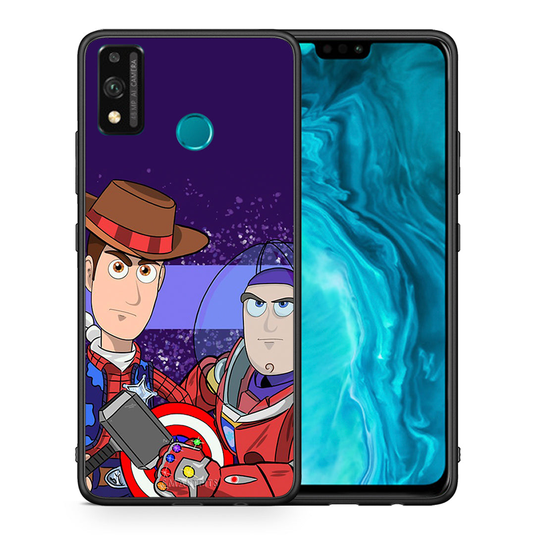 Θήκη Honor 9X Lite Infinity Story από τη Smartfits με σχέδιο στο πίσω μέρος και μαύρο περίβλημα | Honor 9X Lite Infinity Story case with colorful back and black bezels