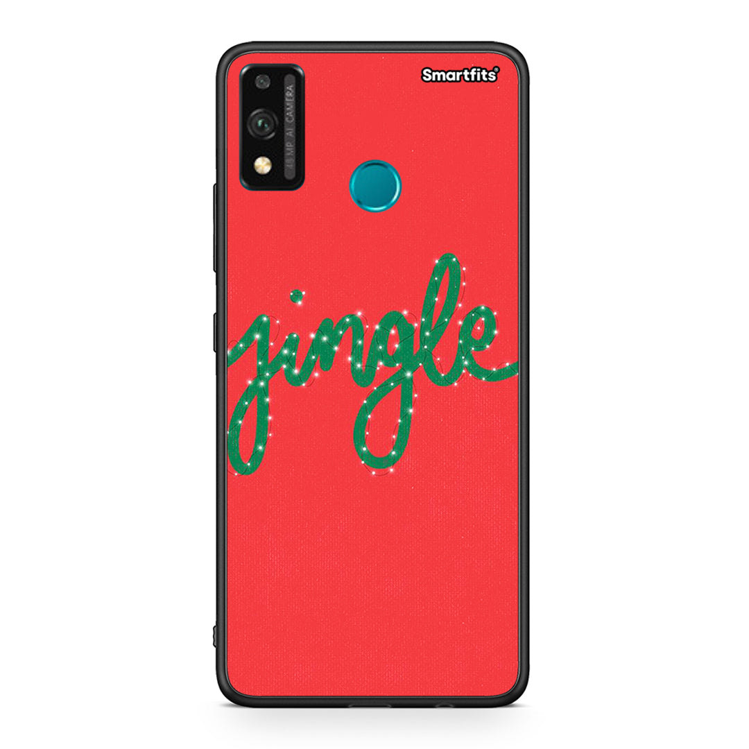 Honor 9X Lite Jingle Xmas θήκη από τη Smartfits με σχέδιο στο πίσω μέρος και μαύρο περίβλημα | Smartphone case with colorful back and black bezels by Smartfits