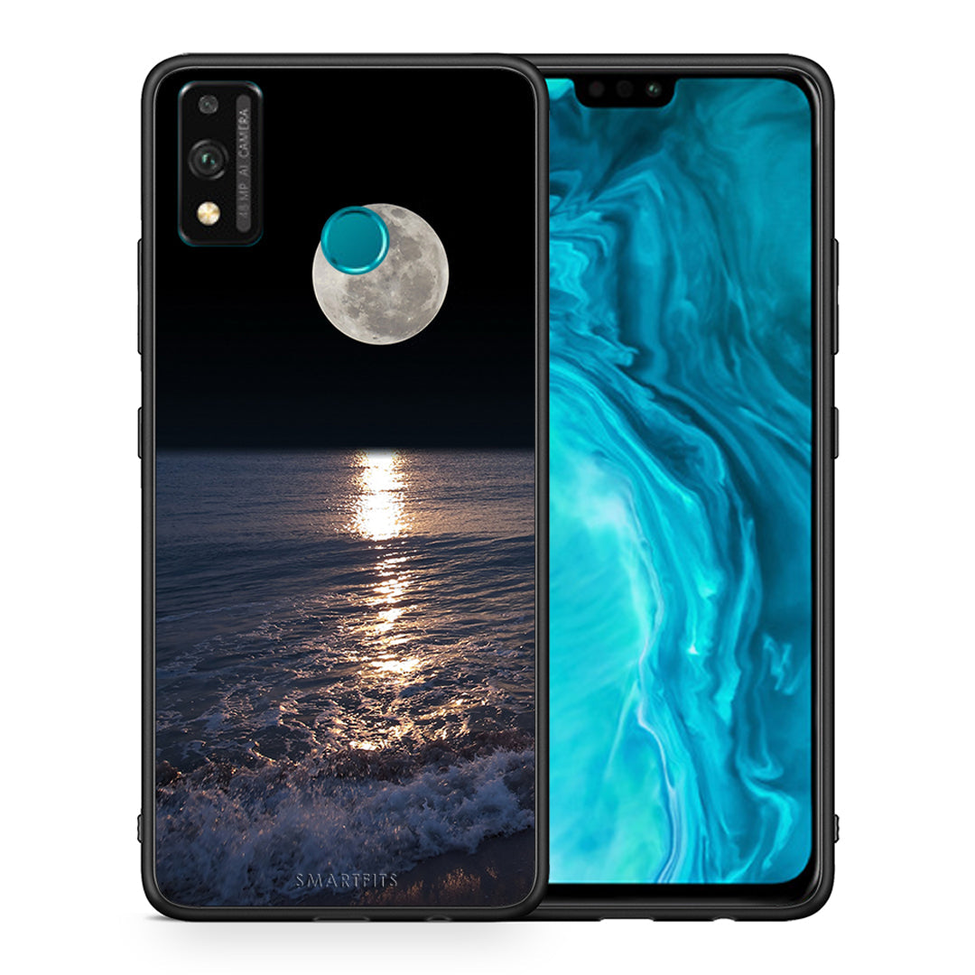 Θήκη Honor 9X Lite Moon Landscape από τη Smartfits με σχέδιο στο πίσω μέρος και μαύρο περίβλημα | Honor 9X Lite Moon Landscape case with colorful back and black bezels