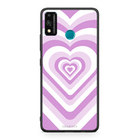 Thumbnail for Honor 9X Lite Lilac Hearts θήκη από τη Smartfits με σχέδιο στο πίσω μέρος και μαύρο περίβλημα | Smartphone case with colorful back and black bezels by Smartfits