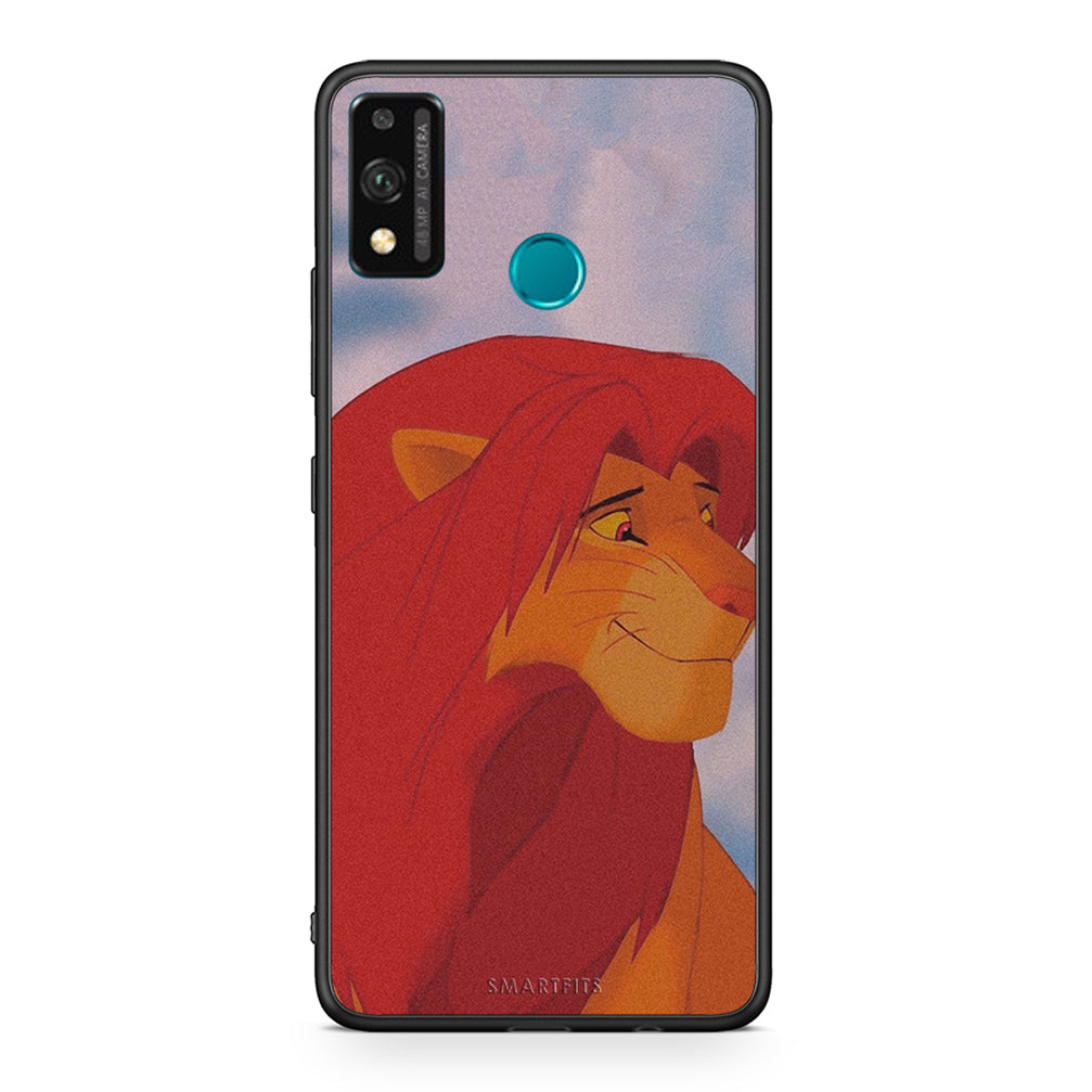 Honor 9X Lite Lion Love 1 Θήκη Αγίου Βαλεντίνου από τη Smartfits με σχέδιο στο πίσω μέρος και μαύρο περίβλημα | Smartphone case with colorful back and black bezels by Smartfits