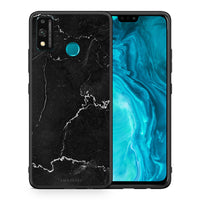 Thumbnail for Θήκη Honor 9X Lite Marble Black από τη Smartfits με σχέδιο στο πίσω μέρος και μαύρο περίβλημα | Honor 9X Lite Marble Black case with colorful back and black bezels