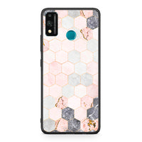 Thumbnail for 4 - Honor 9X Lite Hexagon Pink Marble case, cover, bumper