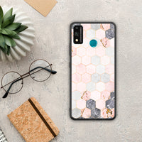 Thumbnail for Marble Hexagon Pink - Honor 9X Lite case