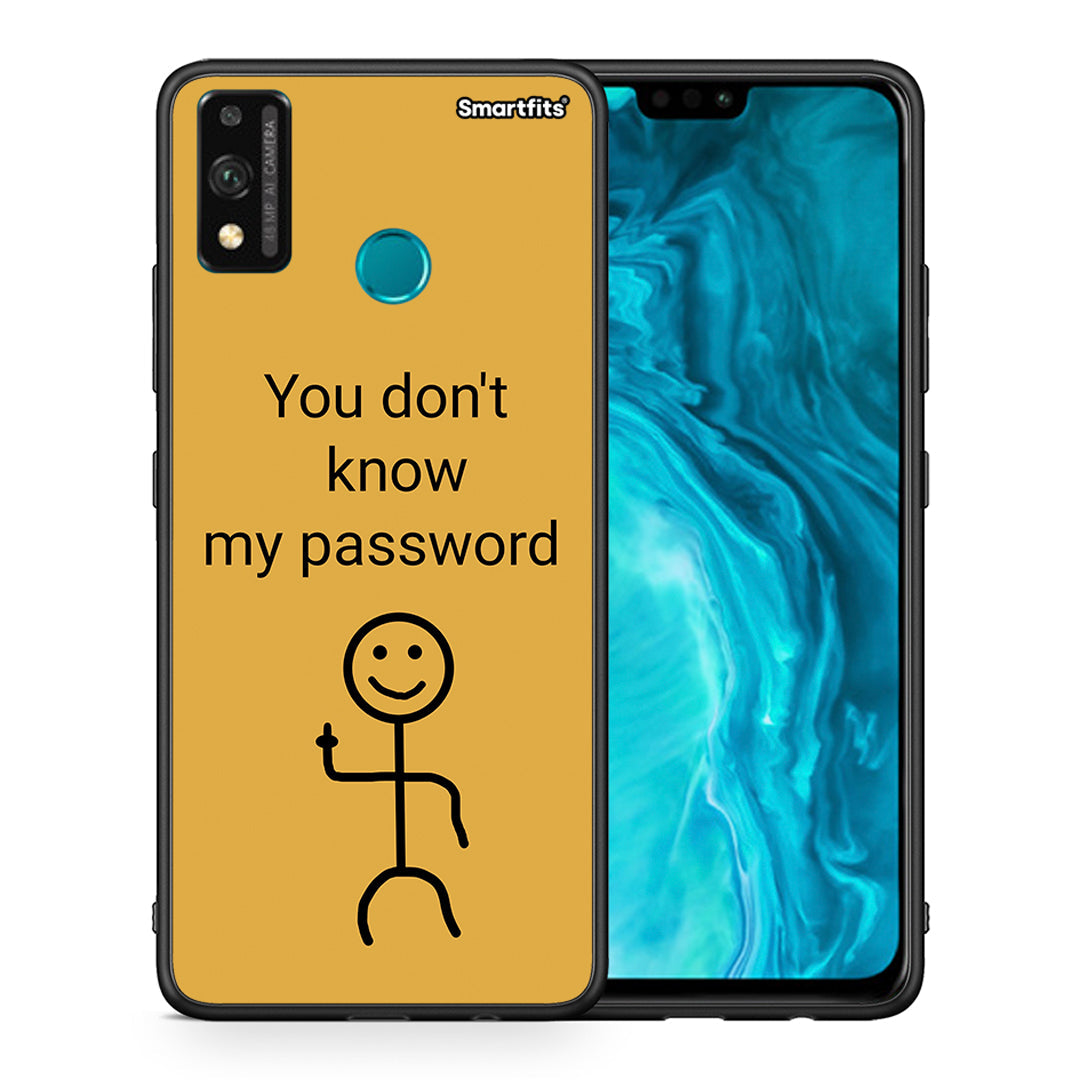 Θήκη Honor 9X Lite My Password από τη Smartfits με σχέδιο στο πίσω μέρος και μαύρο περίβλημα | Honor 9X Lite My Password case with colorful back and black bezels