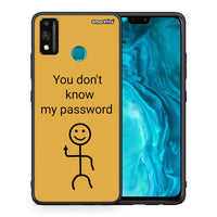 Thumbnail for Θήκη Honor 9X Lite My Password από τη Smartfits με σχέδιο στο πίσω μέρος και μαύρο περίβλημα | Honor 9X Lite My Password case with colorful back and black bezels