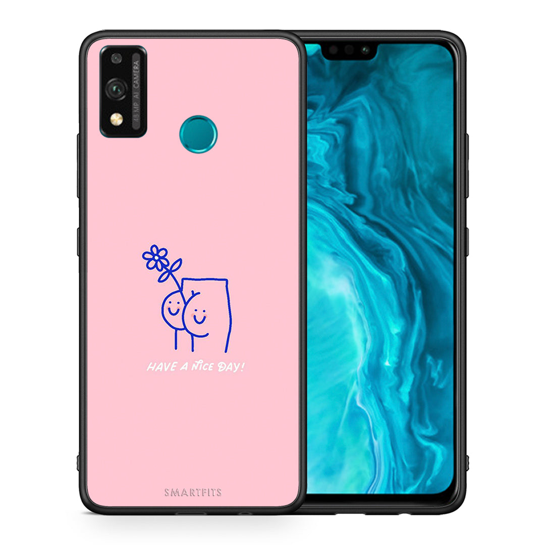 Θήκη Honor 9X Lite Nice Day από τη Smartfits με σχέδιο στο πίσω μέρος και μαύρο περίβλημα | Honor 9X Lite Nice Day case with colorful back and black bezels