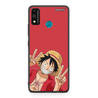 Thumbnail for Honor 9X Lite Pirate Luffy Θήκη από τη Smartfits με σχέδιο στο πίσω μέρος και μαύρο περίβλημα | Smartphone case with colorful back and black bezels by Smartfits