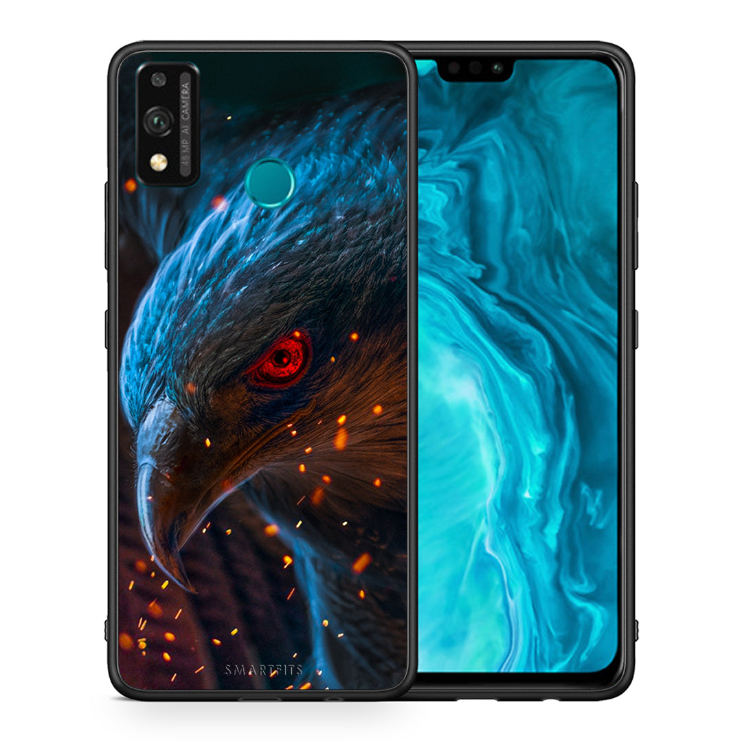 Θήκη Honor 9X Lite Eagle PopArt από τη Smartfits με σχέδιο στο πίσω μέρος και μαύρο περίβλημα | Honor 9X Lite Eagle PopArt case with colorful back and black bezels