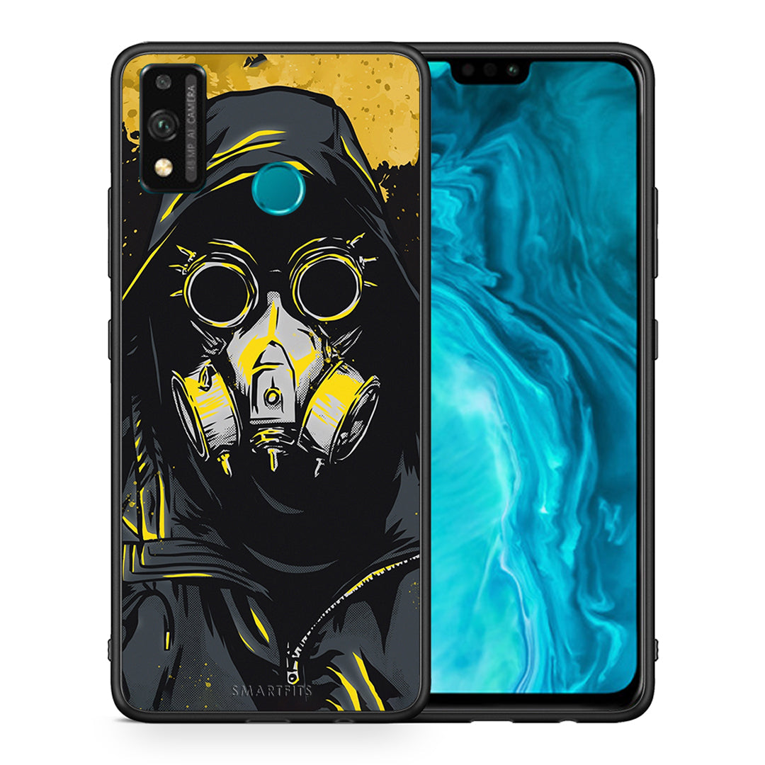 Θήκη Honor 9X Lite Mask PopArt από τη Smartfits με σχέδιο στο πίσω μέρος και μαύρο περίβλημα | Honor 9X Lite Mask PopArt case with colorful back and black bezels