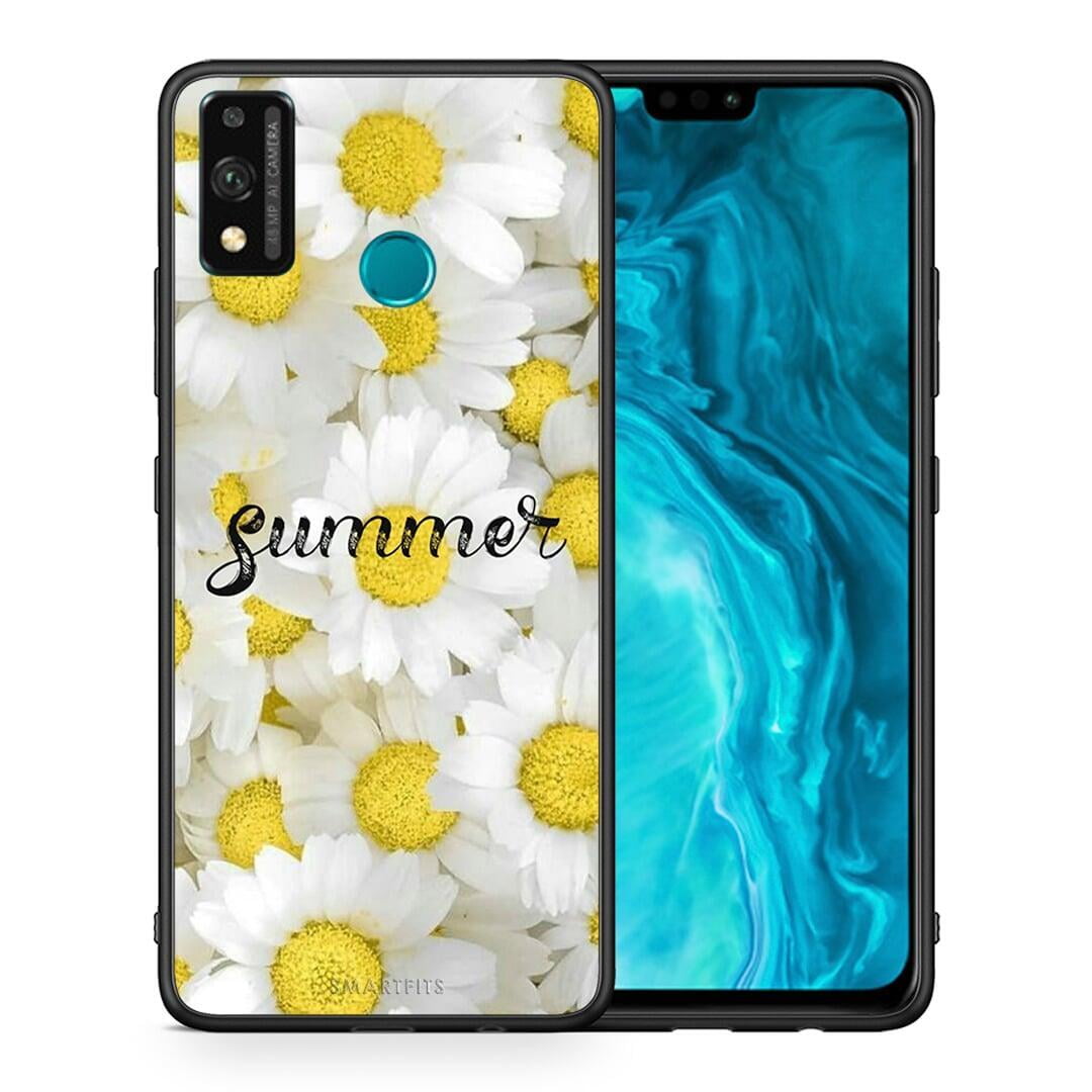 Θήκη Honor 9X Lite Summer Daisies από τη Smartfits με σχέδιο στο πίσω μέρος και μαύρο περίβλημα | Honor 9X Lite Summer Daisies case with colorful back and black bezels