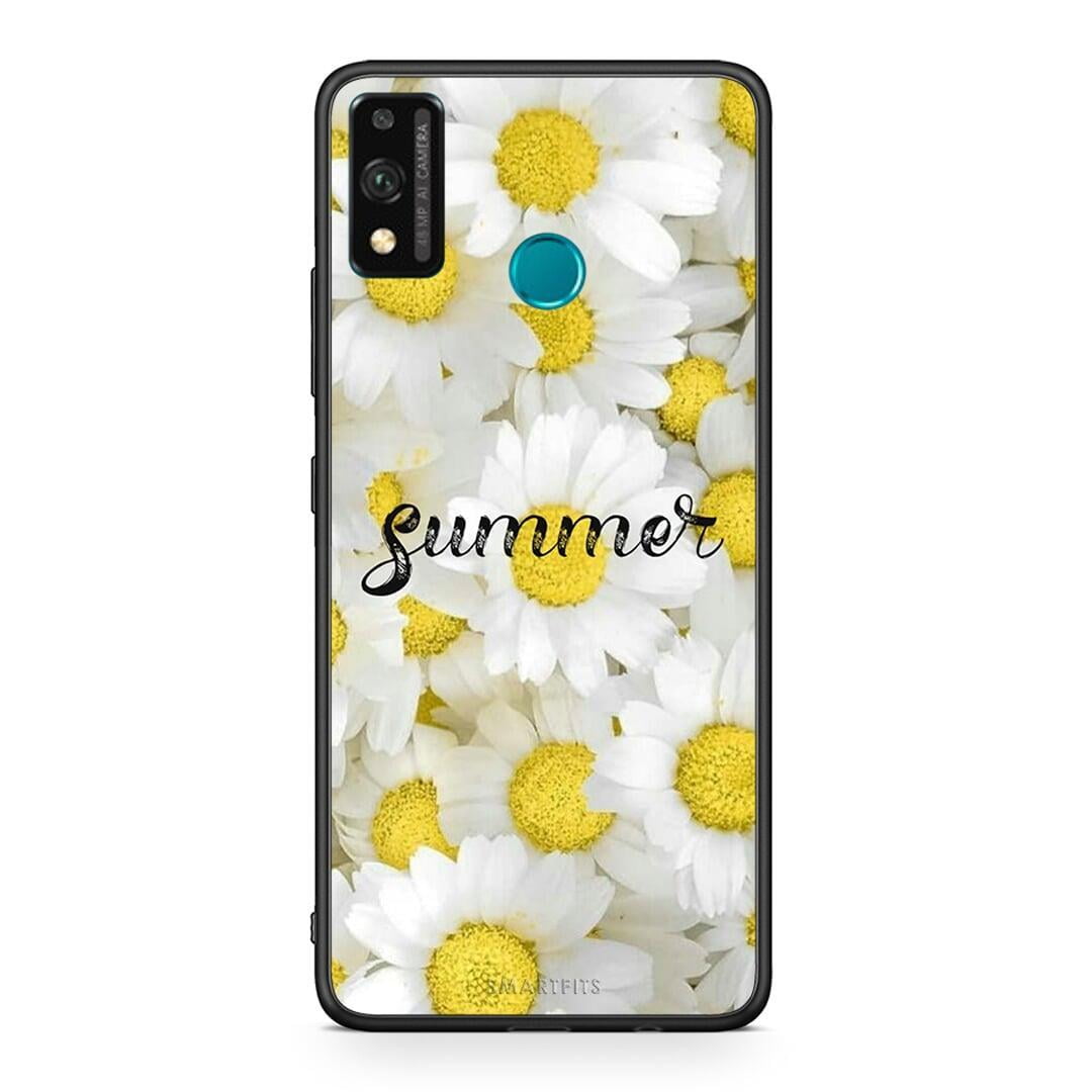 Honor 9X Lite Summer Daisies Θήκη από τη Smartfits με σχέδιο στο πίσω μέρος και μαύρο περίβλημα | Smartphone case with colorful back and black bezels by Smartfits