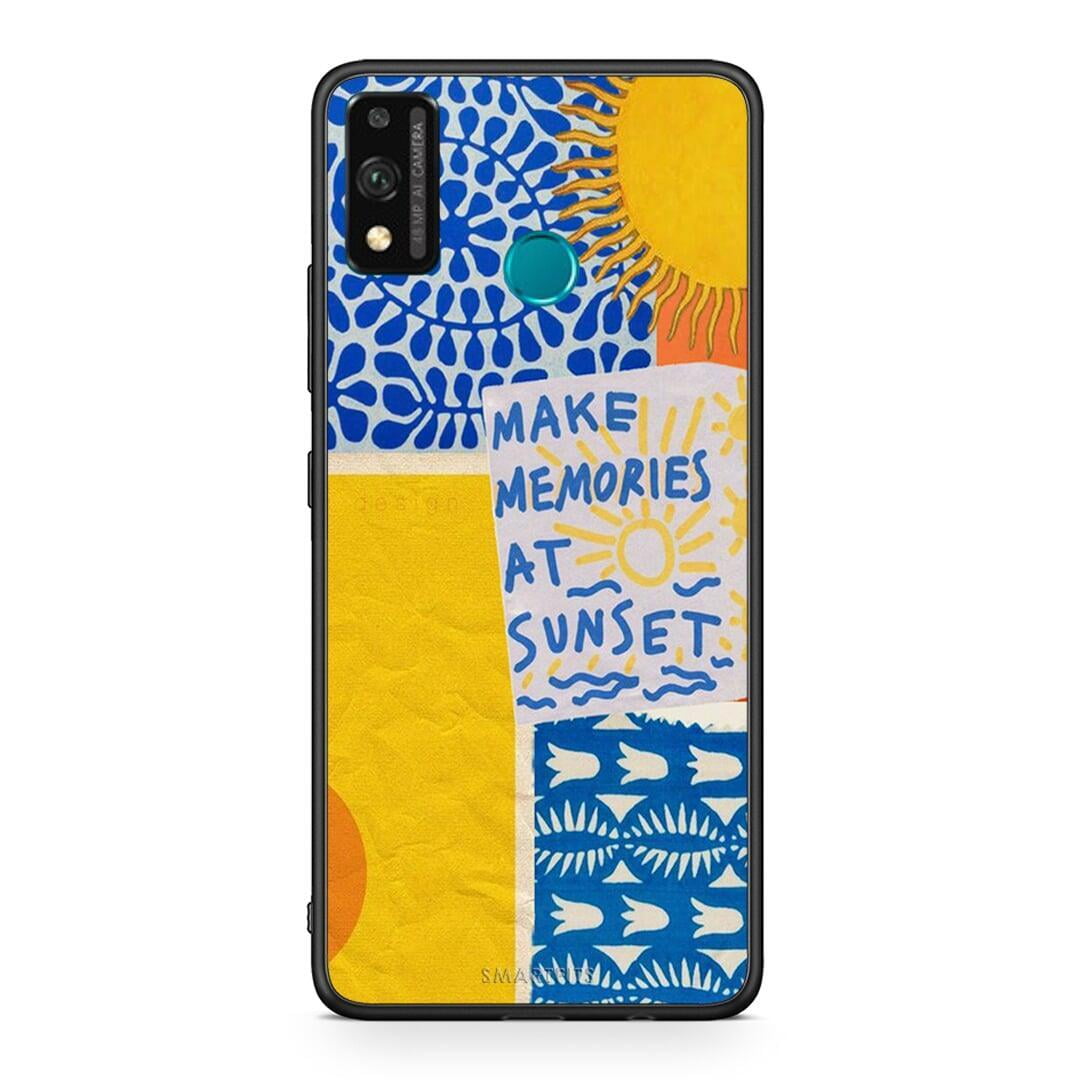 Honor 9X Lite Sunset Memories Θήκη από τη Smartfits με σχέδιο στο πίσω μέρος και μαύρο περίβλημα | Smartphone case with colorful back and black bezels by Smartfits