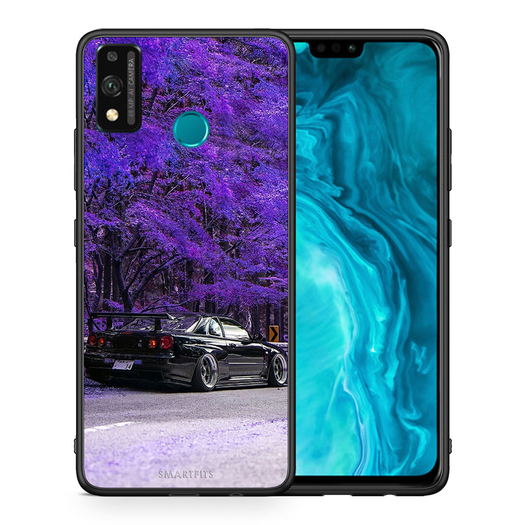 Θήκη Αγίου Βαλεντίνου Honor 9X Lite Super Car από τη Smartfits με σχέδιο στο πίσω μέρος και μαύρο περίβλημα | Honor 9X Lite Super Car case with colorful back and black bezels