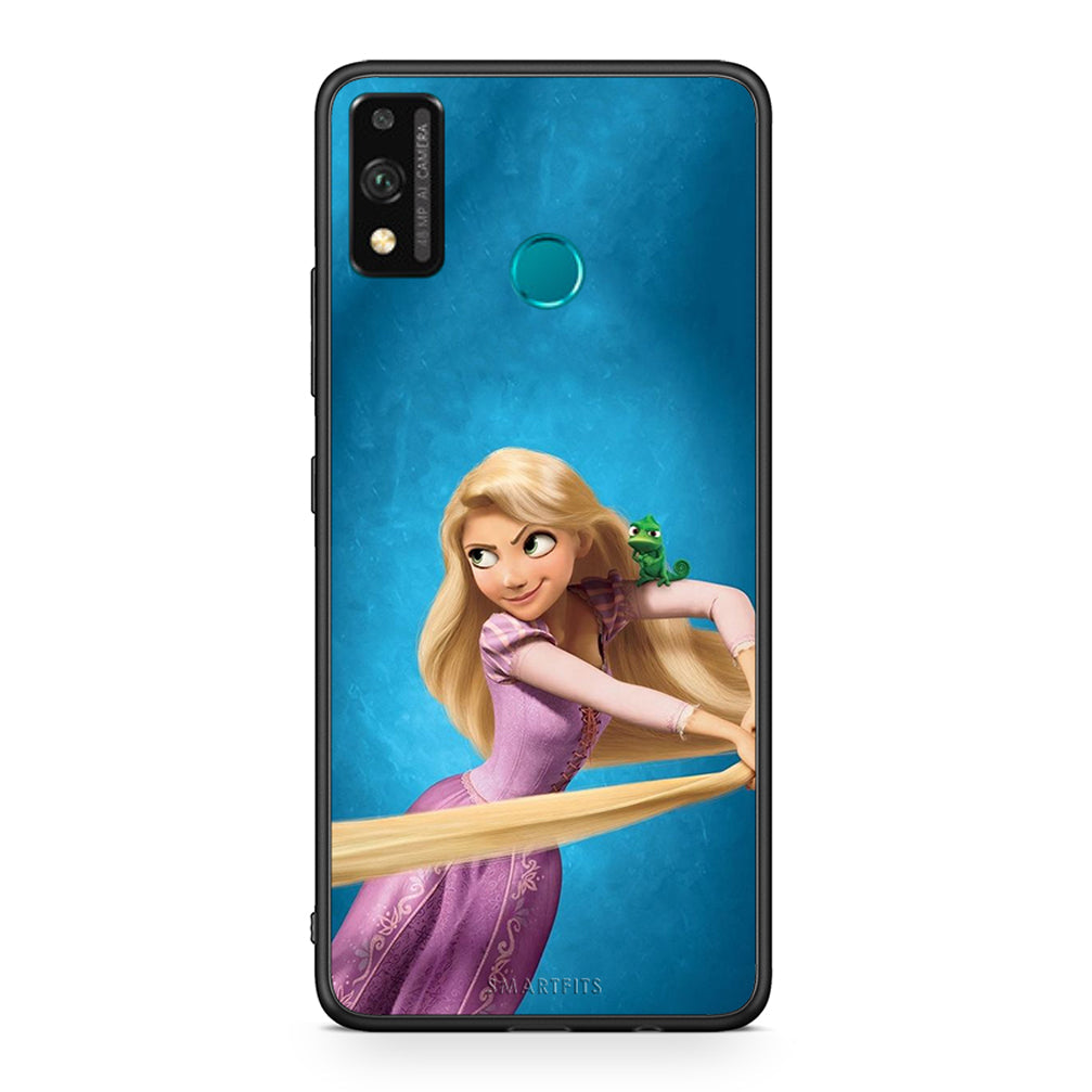 Honor 9X Lite Tangled 2 Θήκη Αγίου Βαλεντίνου από τη Smartfits με σχέδιο στο πίσω μέρος και μαύρο περίβλημα | Smartphone case with colorful back and black bezels by Smartfits