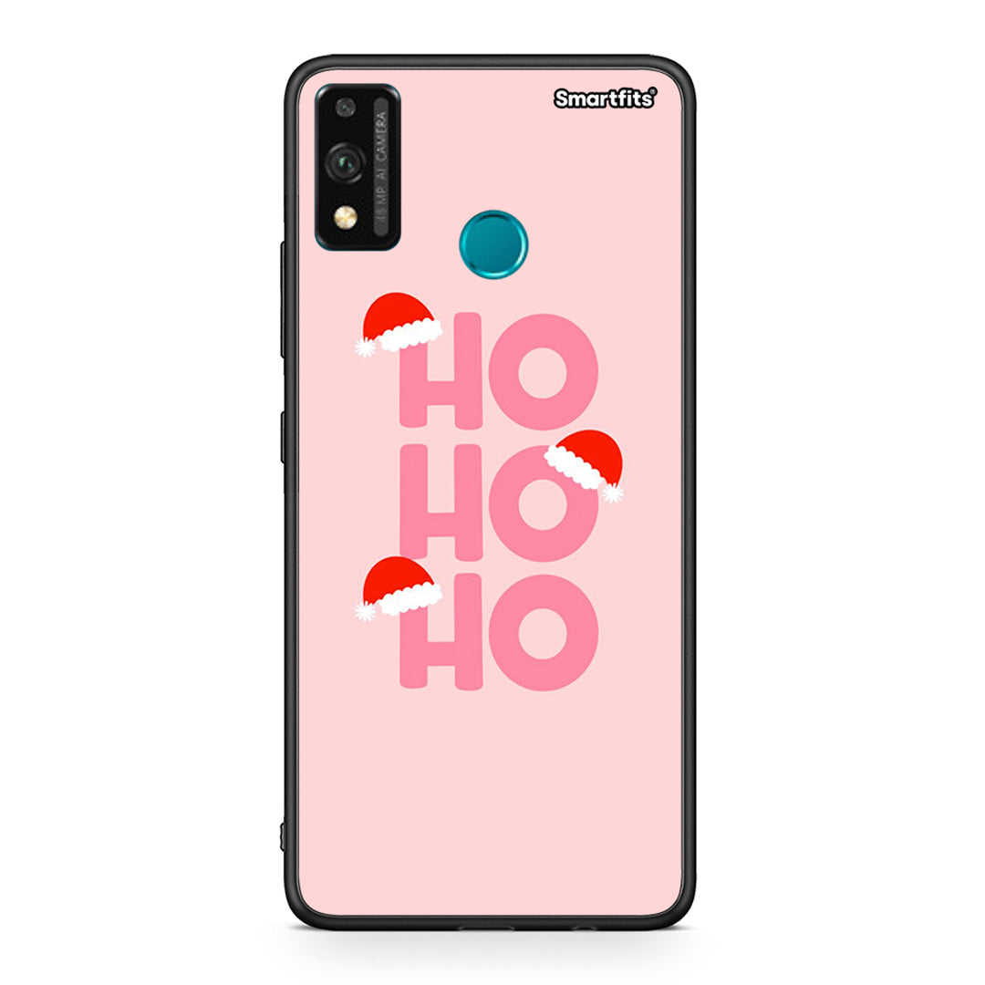 Honor 9X Lite Xmas Ho Ho Ho θήκη από τη Smartfits με σχέδιο στο πίσω μέρος και μαύρο περίβλημα | Smartphone case with colorful back and black bezels by Smartfits